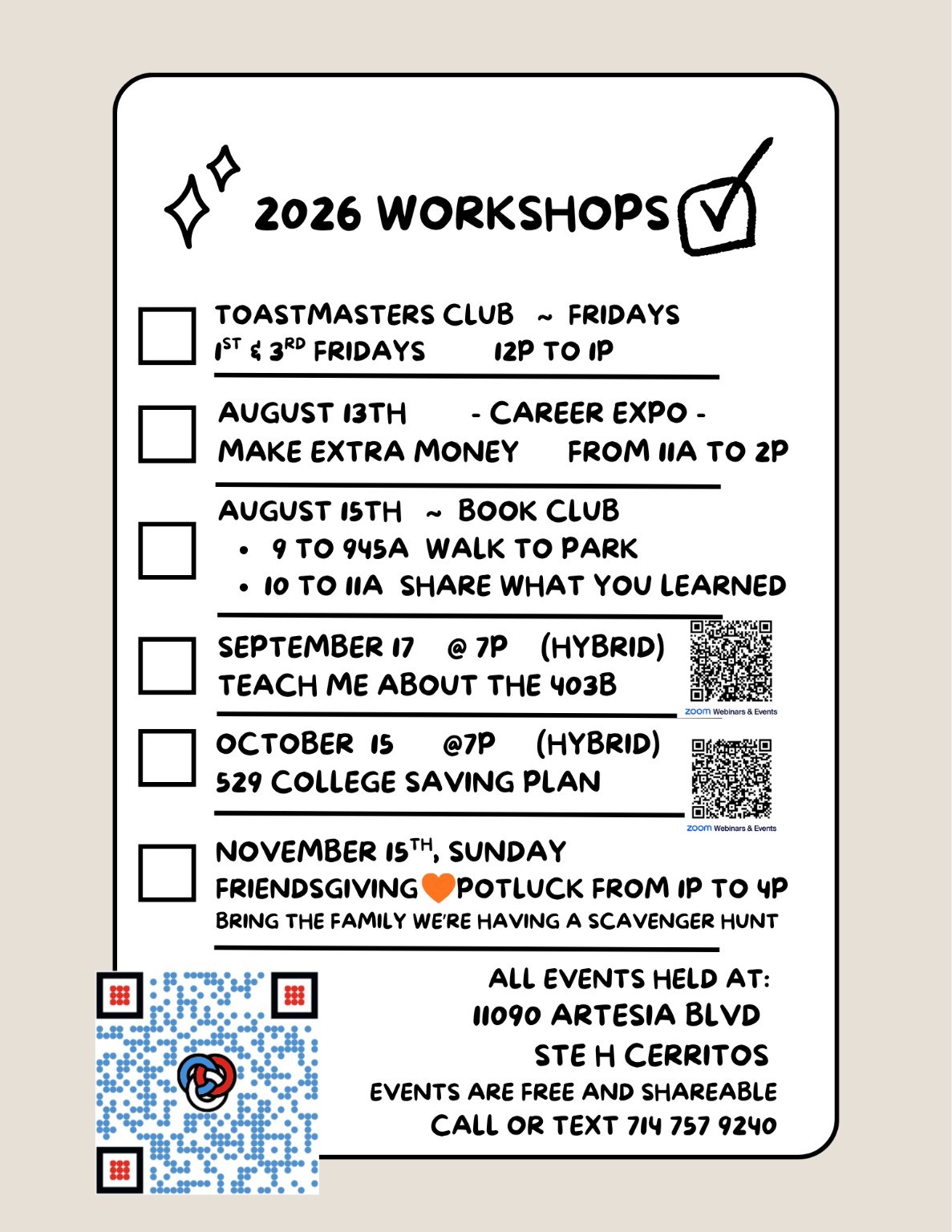 2026 Community Workshop Series