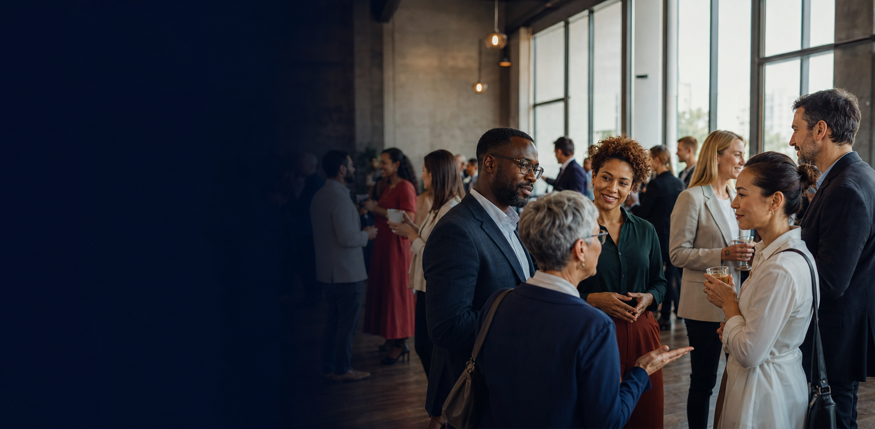 Business and community leaders connecting at a Chamber event